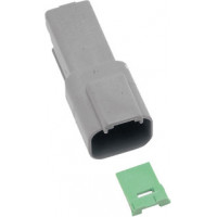 2-WIRE GREY DEUTSCH RCPTCL & WDGLCK HD# 72122-94GY