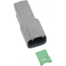 2-WIRE GREY DEUTSCH RCPTCL & WDGLCK HD# 72122-94GY