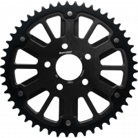 STEALTH 53T REAR SPROCKET BLK ALUM CAR  BLK STEEL TEETH