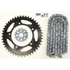 SPROCKET/CHAIN KIT STL/ALU 16/45T BLK RX3 520-112L BLK