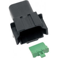 8-WIRE BLACK DEUTSCH RCPTCL & WDGLCK HD# 72108-94BK