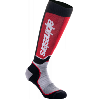 MX PLUS SOCKS BLACK/GREY/RED LG