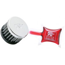 CRANKCASE VENT AIR FILTER DIRECT MOUNT CHROME TOP