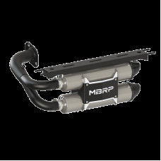 DUAL STACKED SLIP-ON SYSTEM W/ PERFORMANCE MUFFLER BLK TIP