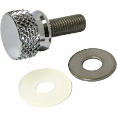 KNURLED SEAT KNOB 1/4-28 STEPPED CHROME