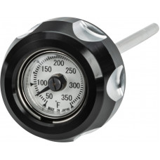 OIL TEMP DIP STICK M8 BLACK AND MACHINED