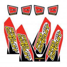 T-6 WRAP/END CAP DECALS CRF REPLACEMENT MUFFLER STICKERS