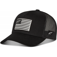FLAG FLAT TRUCKER HAT BLACK/BLACK
