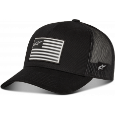 FLAG FLAT TRUCKER HAT BLACK/BLACK