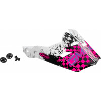 VISOR W/SCREWS ANIM8 MX-46Y ANIM8 WHITE/NEON PNK/PUR YS-YL