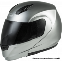 MD-04 MODULAR HELMET METALLIC SILVER 2X