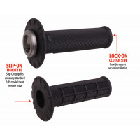 UNIVERSAL LOCK-ON GRIPS HALF-WAFFLE BLACK/SILVER