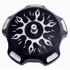 BILLET GAS CAP (BLACK FLAMES)