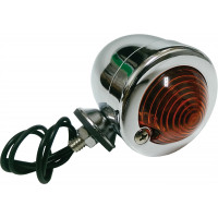 BULLET MARKER LIGHT CHROME AMBER LENS SINGLE FILAMENT