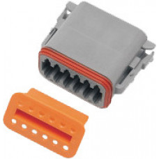 12-WIRE GREY DEUTSCH PLUG & WDGLCK HD# 72139-94GY