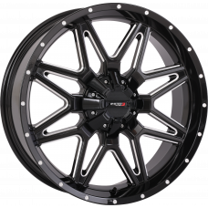 ST7 WHEEL 20X7 4+3 (+10MM) 4/137 & 4/156 GLOSS BLK MILLED