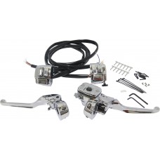 COMP H/BAR CNTRLS 11/16 M/CYL W/SWITCHES CHROME 96-06