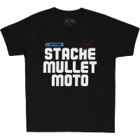 STACHE MULLET MOTO YOUTH TEE BLACK YL