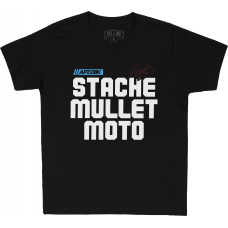 STACHE MULLET MOTO YOUTH TEE BLACK YL