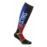 MX PRO SOCKS BURNT RED/YELLOW FLUO/BLUE SM