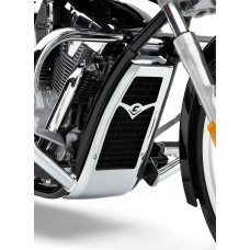 RADIATOR COVER CHROME HON VTR1300 10-17