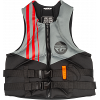 NEOPRENE FLOTATION VEST BLACK/GREY/RED 3X