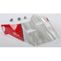 VISOR W/SCREWS COLFAX MX-46Y WHITE/RED/BLUE YS-YL
