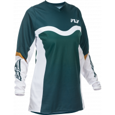 WOMEN'S F-16 JERSEY TEAL/WHITE/GOLD 2X