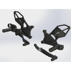 REAR SET COMPLETE BLK YAM