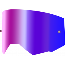 SINGLE LENS W/ POST ADULT W/ IRIDESCENT RED MIR/SMK LENS