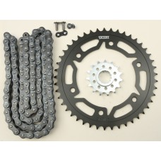 SPROCKET/CHAIN KIT STL/STL 15/45T SIL SX3 520-112L BLK