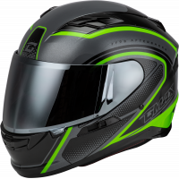 FF-98 AFTERSHOCK HELMET GREY/NEON GREEN 2X