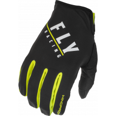 YOUTH WINDPROOF GLOVES BLACK/HI-VIS SZ 06