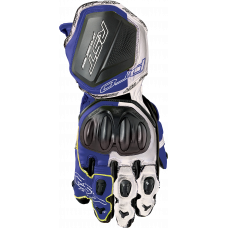 PRO SERIES GP D3O GLOVES WHITE/BLUE LEATHER XL