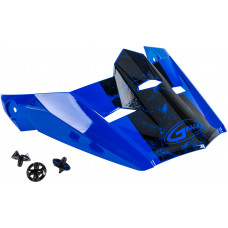 VISOR W/SCREWS DOMINANT MX-46 BLUE/BLACK/WHITE MD-2X