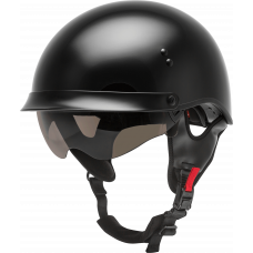 HH-65 HALF HELMET FULL DRESSED BLACK 2X