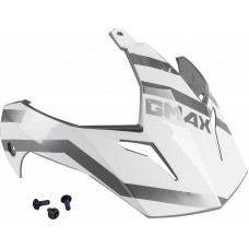 VISOR W/SCREWS TRAPPER WHITE/SILVER GM-11S