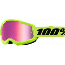 STRATA 2 JUNIOR GOGGLE NEON YELLOW MIRROR PINK LENS STRATA 2 JUNIOR GOGGLE NEON YELLOW MIRROR PINK LENS