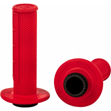 CONTROL MX LOCK-ON GRIPS RED HALF WAFFLE