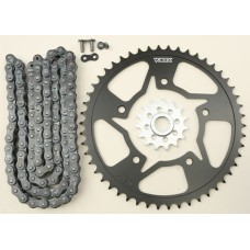SPROCKET/CHAIN KIT STL/STL 15/50T SIL SX3 520-116L BLK