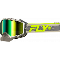 ZONE SNOW GOGGLE GRY/HI-VIS W/GREEN MIRROR/YELLOW LENS