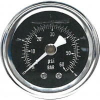 OIL PRESSURE GAUGE 60PSI BLACK
