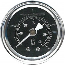 OIL PRESSURE GAUGE 60PSI BLACK