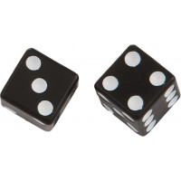 VALVE STEM CAPS BLACK DICE PR