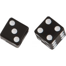 VALVE STEM CAPS BLACK DICE PR