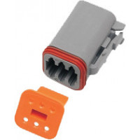 6-WIRE GREY DEUTSCH PLUG & WDGLCK HD# 72136-94GY 6-WIRE GREY DEUTSCH PLUG & WDGLCK HD# 72136-94GY