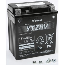 BATTERY YTZ8V SEALED FACTORY ACTIVATED