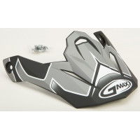 VISOR W/SCREWS STEP MX-86 DARK SILVER/WHITE