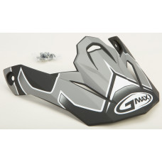 VISOR W/SCREWS STEP MX-86 DARK SILVER/WHITE