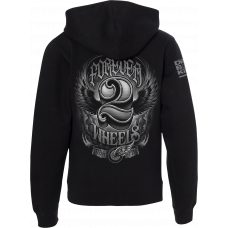 TWO WHEELS YOUTH HOODIE BLACK YL